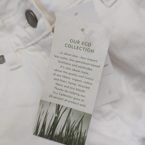 Eileen Fisher white slim capri eco collection - Picture 5 of 9